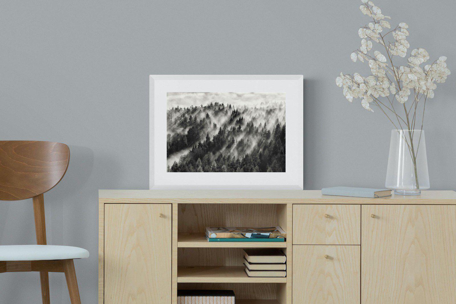 Misty Light-Wall_Art-60 x 45cm-Framed Print-White-Pixalot