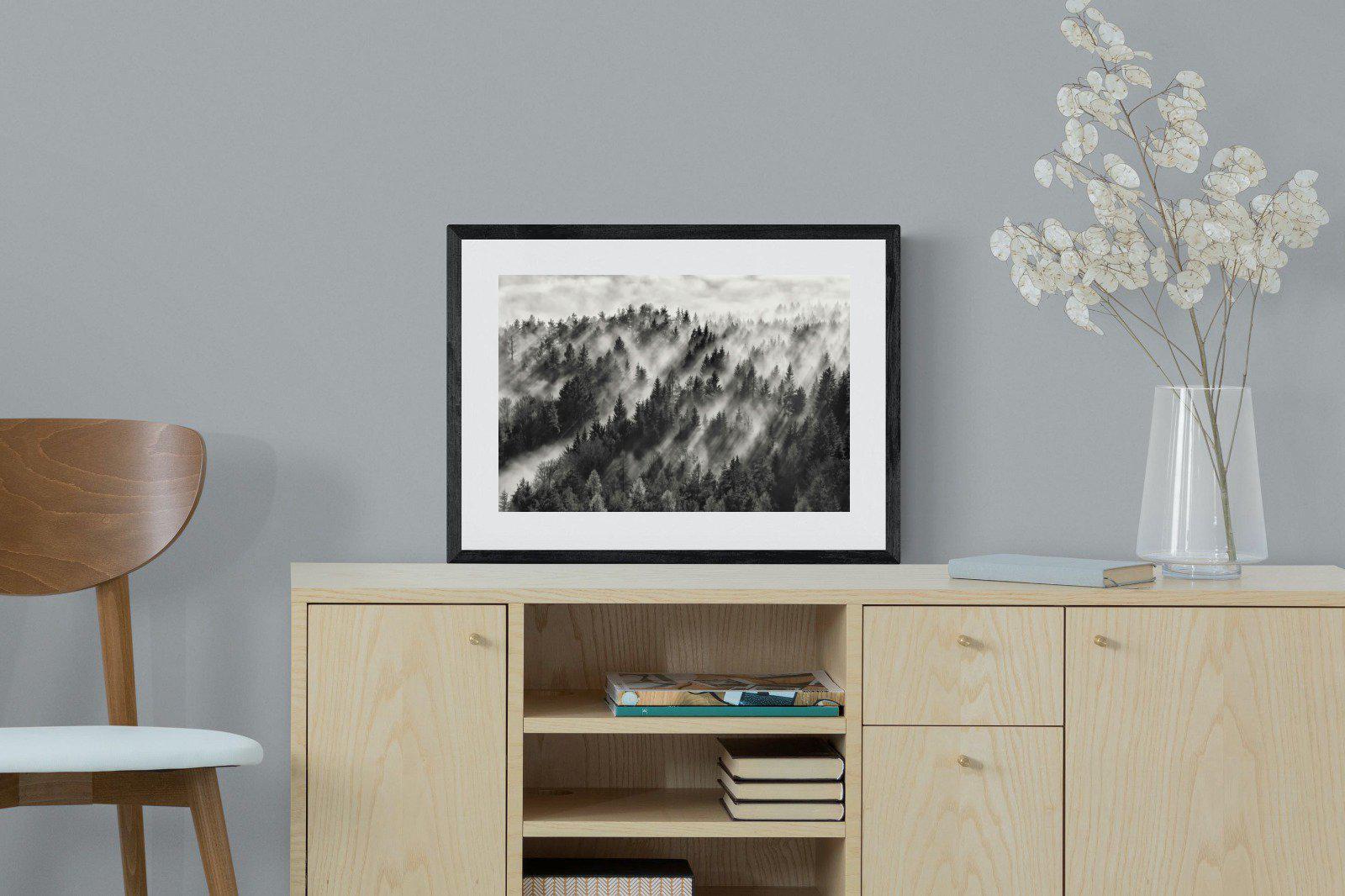 Misty Light-Wall_Art-60 x 45cm-Framed Print-Black-Pixalot