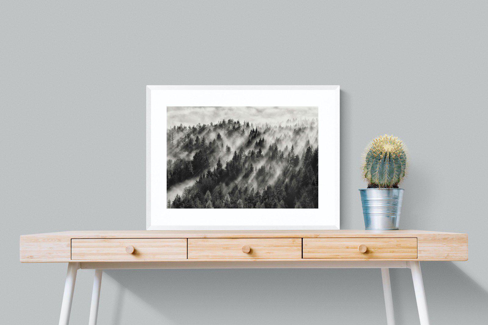 Misty Light-Wall_Art-80 x 60cm-Framed Print-White-Pixalot