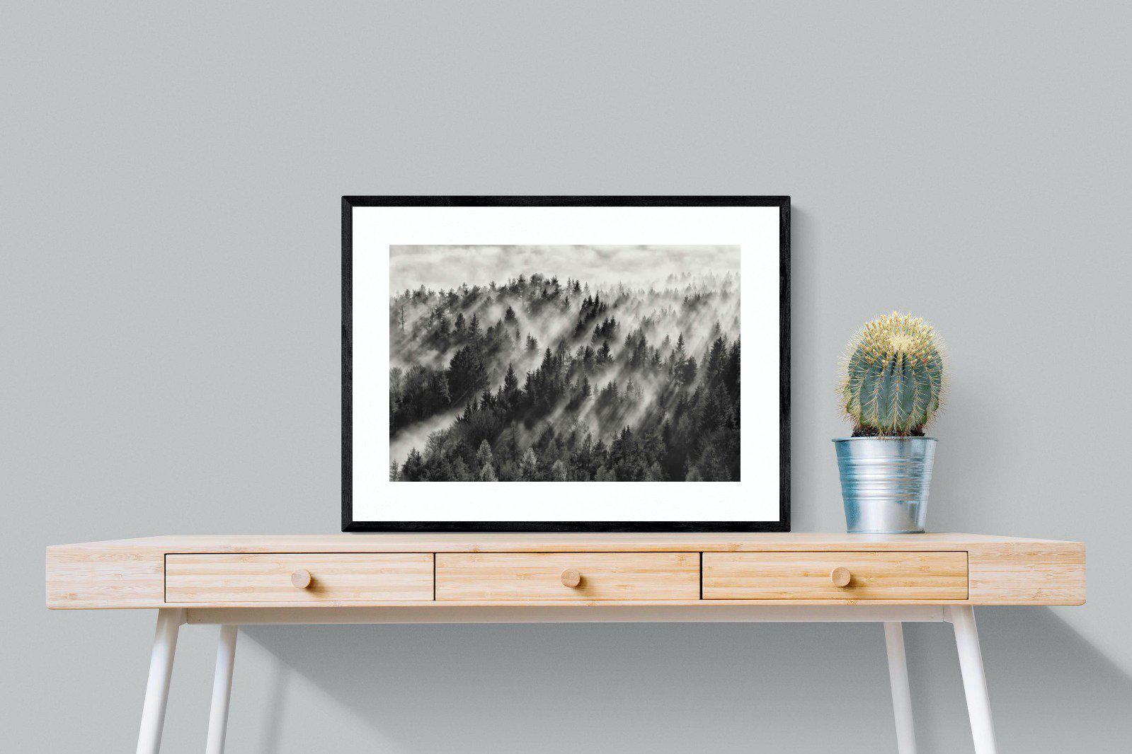 Misty Light-Wall_Art-80 x 60cm-Framed Print-Black-Pixalot