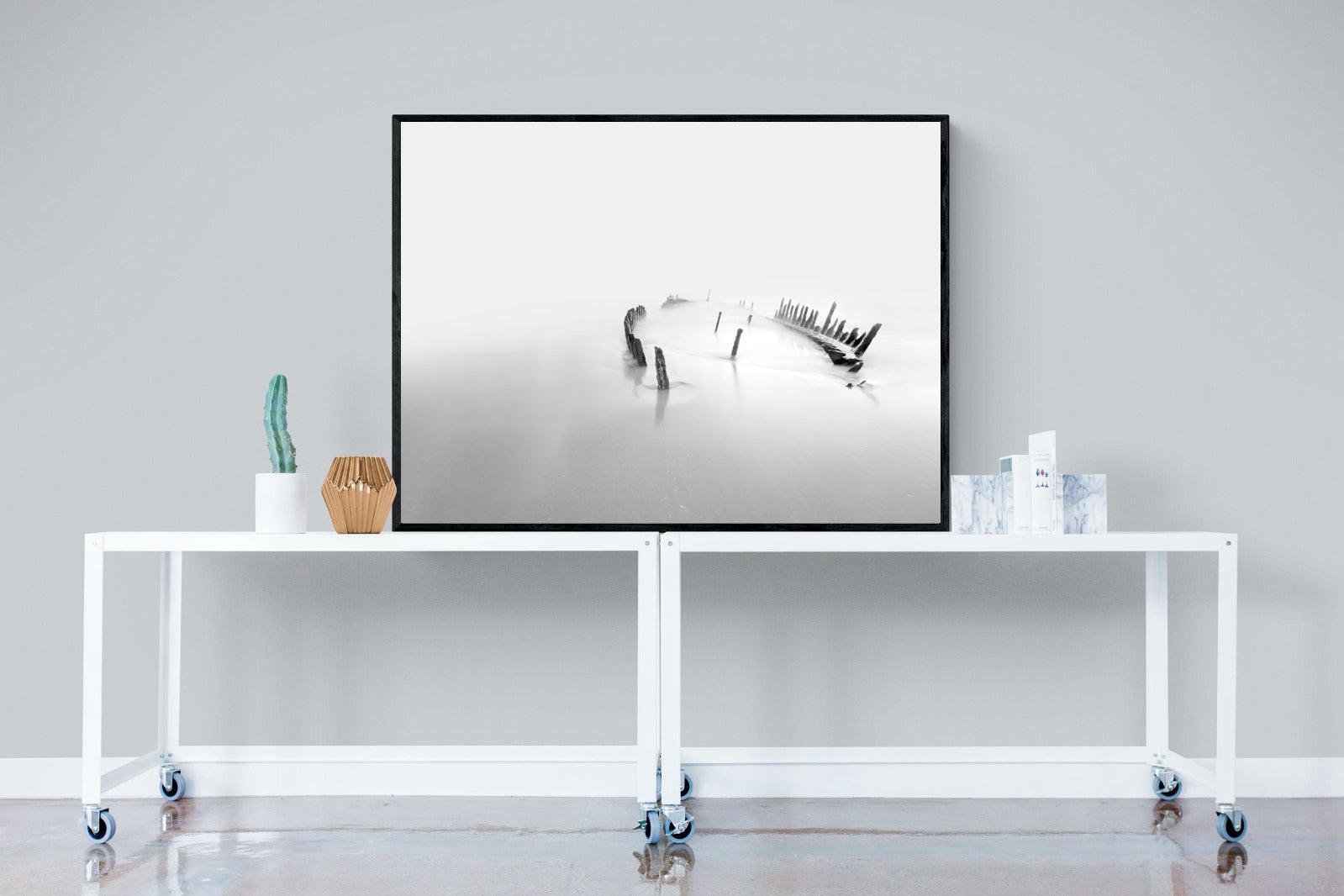 Misty Memory-Wall_Art-120 x 90cm-Mounted Canvas-Black-Pixalot