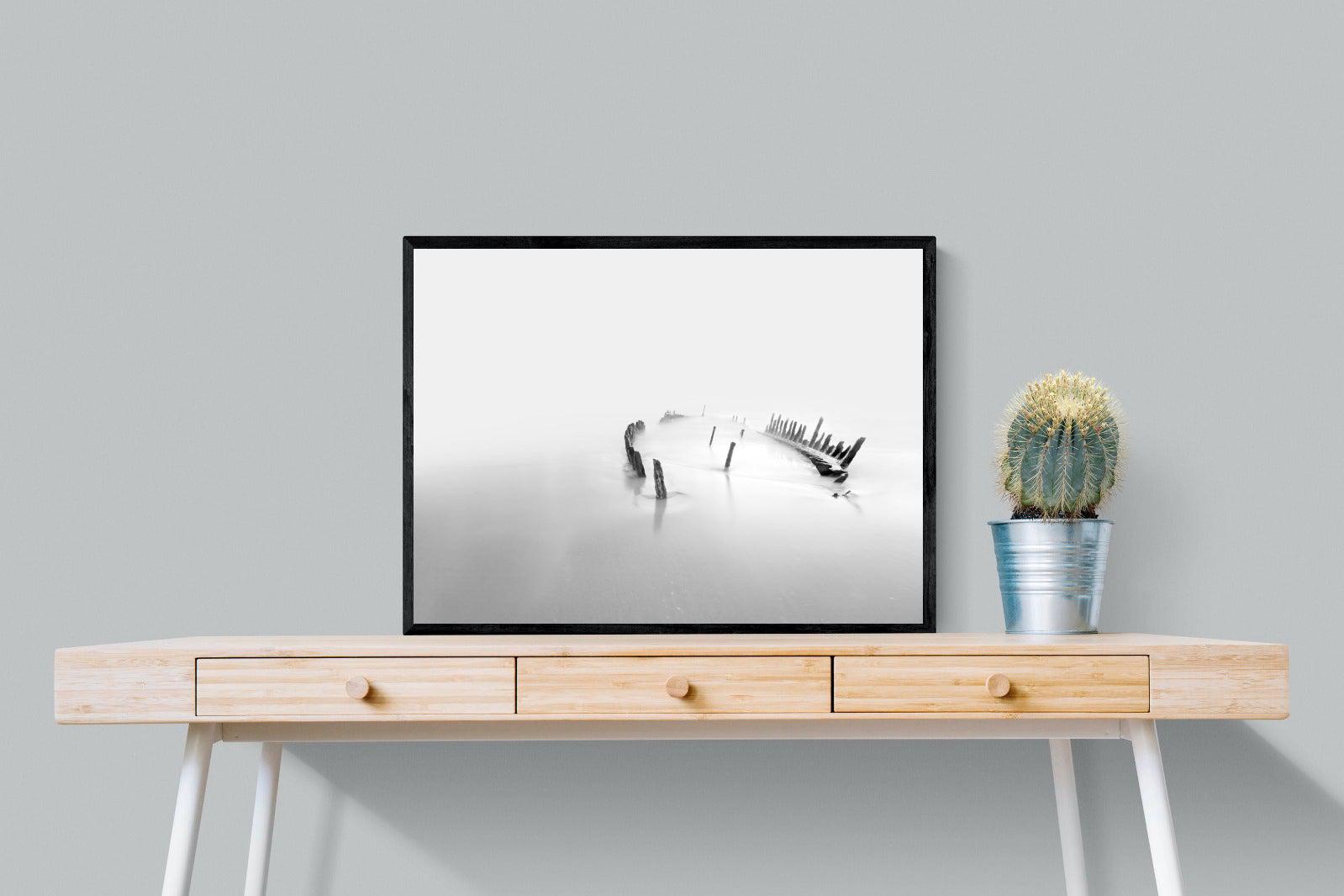 Misty Memory-Wall_Art-80 x 60cm-Mounted Canvas-Black-Pixalot