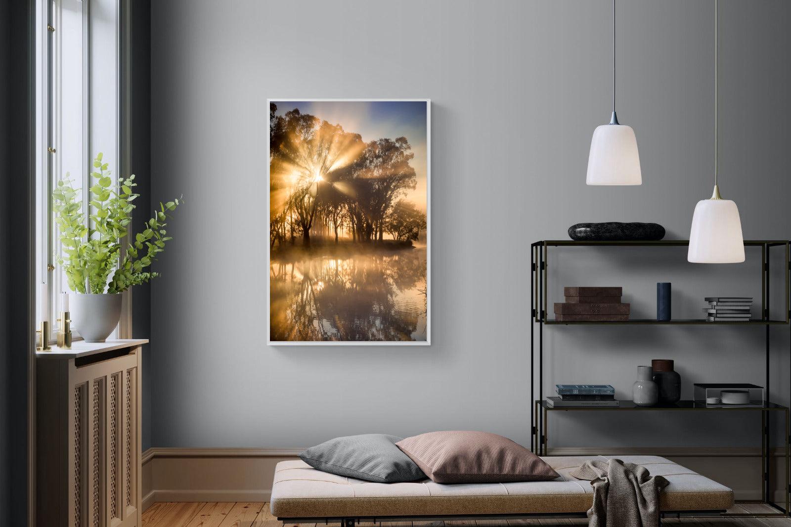 Misty Morning-Wall_Art-100 x 150cm-Mounted Canvas-White-Pixalot