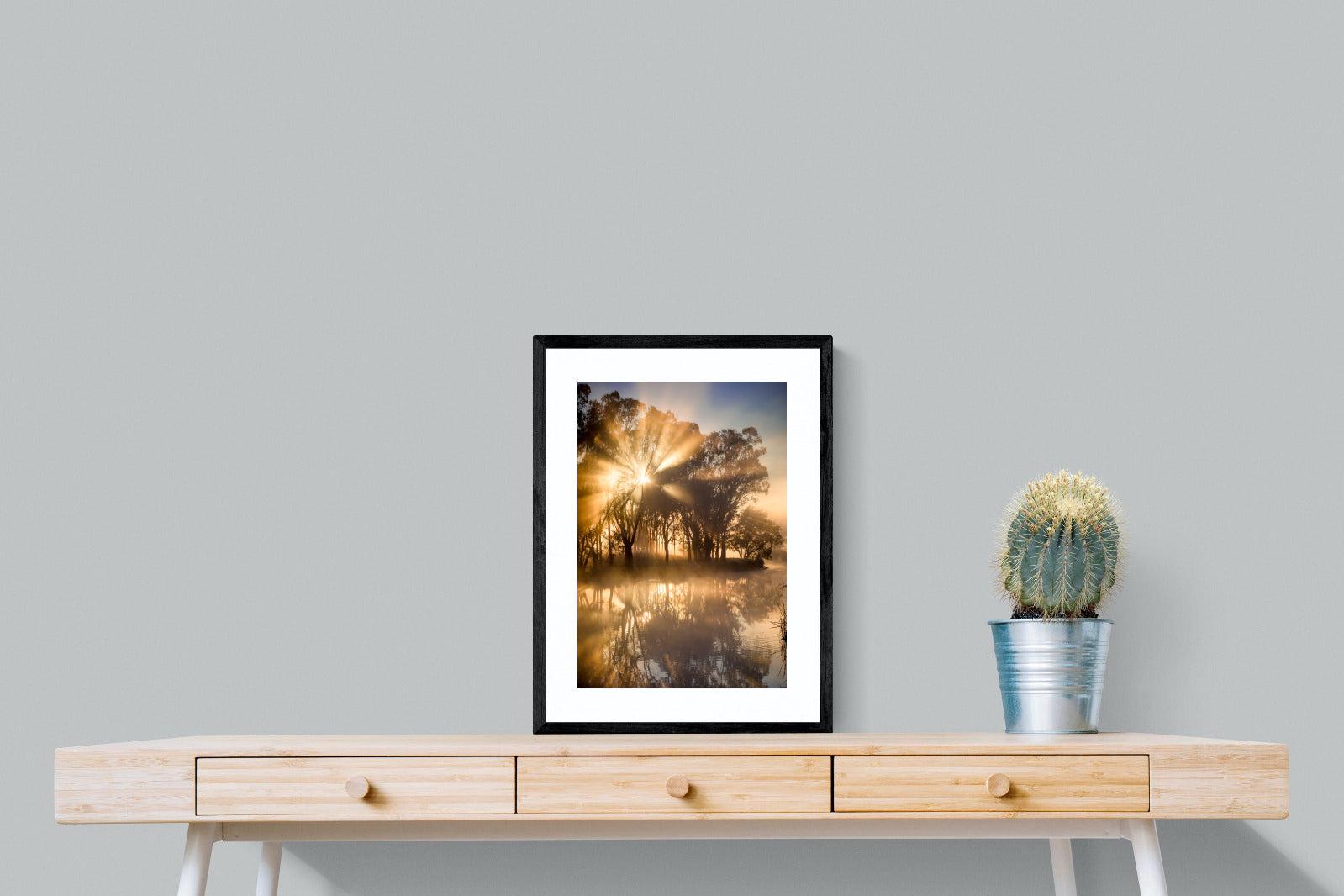 Misty Morning-Wall_Art-45 x 60cm-Framed Print-Black-Pixalot