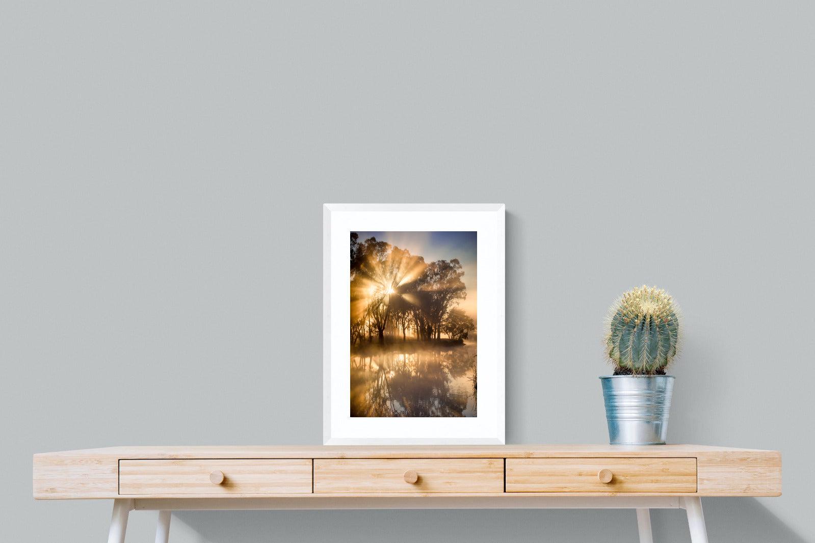 Misty Morning-Wall_Art-45 x 60cm-Framed Print-White-Pixalot