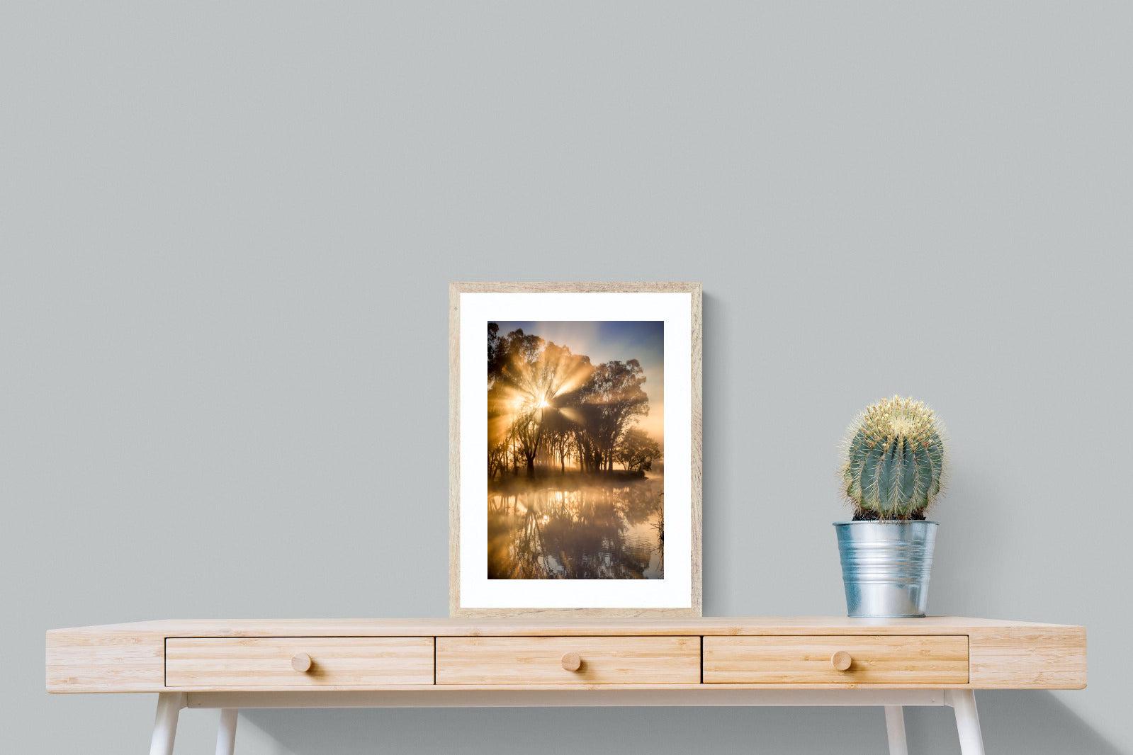 Misty Morning-Wall_Art-45 x 60cm-Framed Print-Wood-Pixalot