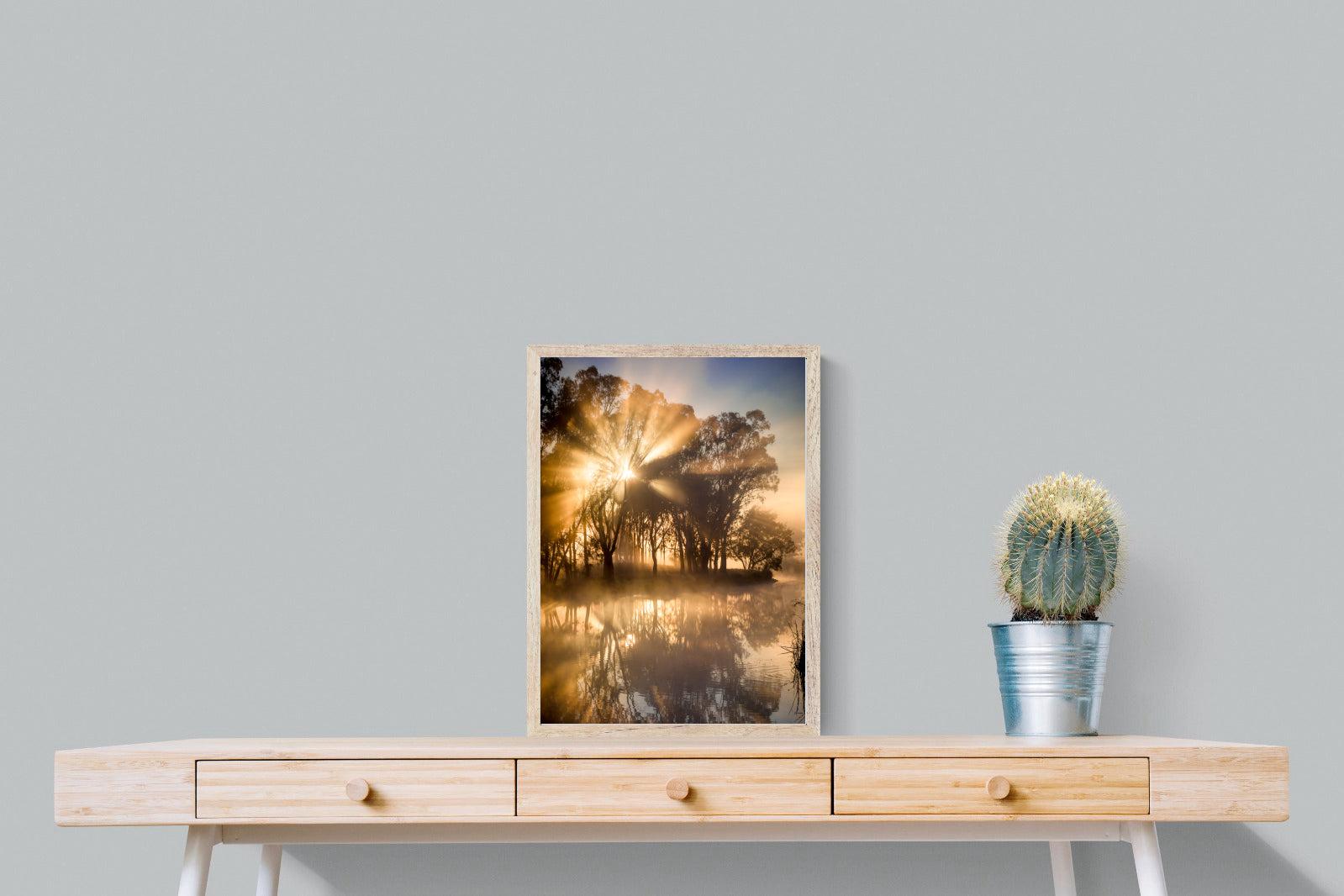 Misty Morning-Wall_Art-45 x 60cm-Mounted Canvas-Wood-Pixalot