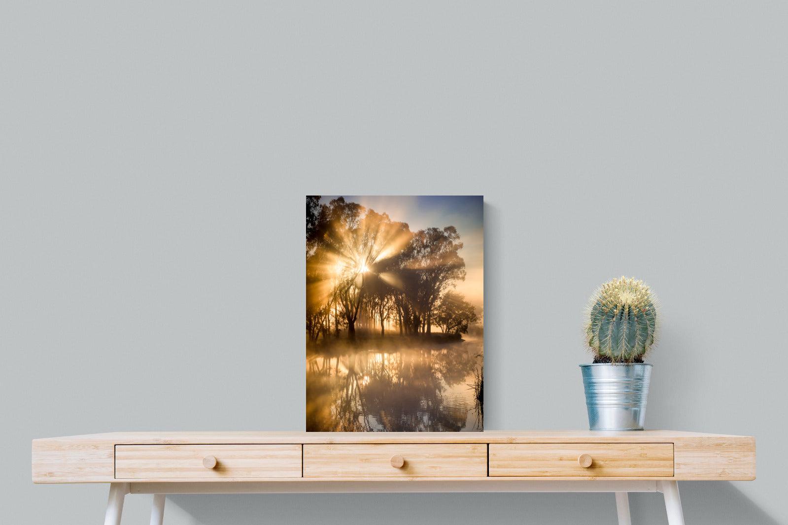 Misty Morning-Wall_Art-45 x 60cm-Mounted Canvas-No Frame-Pixalot