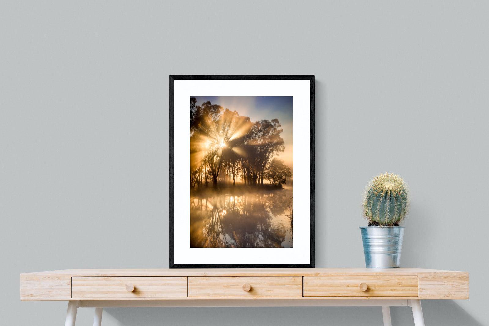 Misty Morning-Wall_Art-60 x 80cm-Framed Print-Black-Pixalot