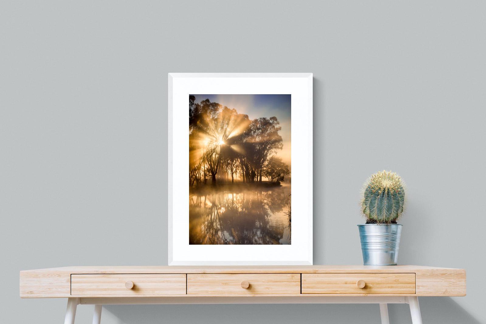 Misty Morning-Wall_Art-60 x 80cm-Framed Print-White-Pixalot