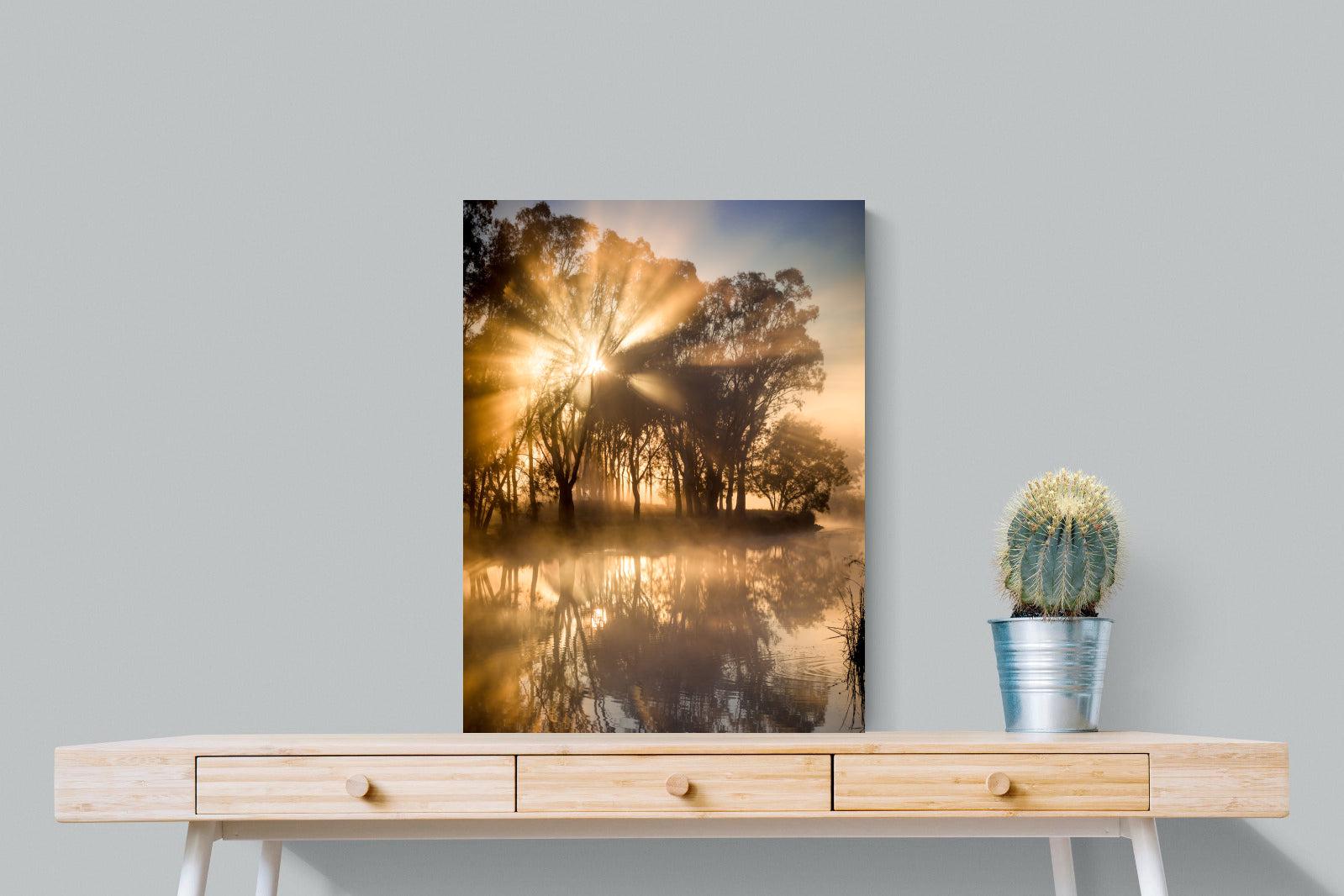 Misty Morning-Wall_Art-60 x 80cm-Mounted Canvas-No Frame-Pixalot