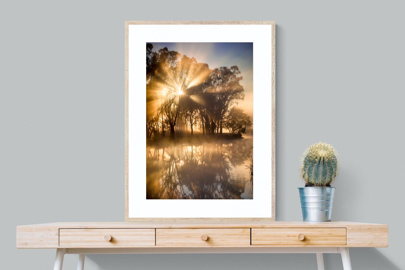 Misty Morning-Wall_Art-75 x 100cm-Framed Print-Wood-Pixalot