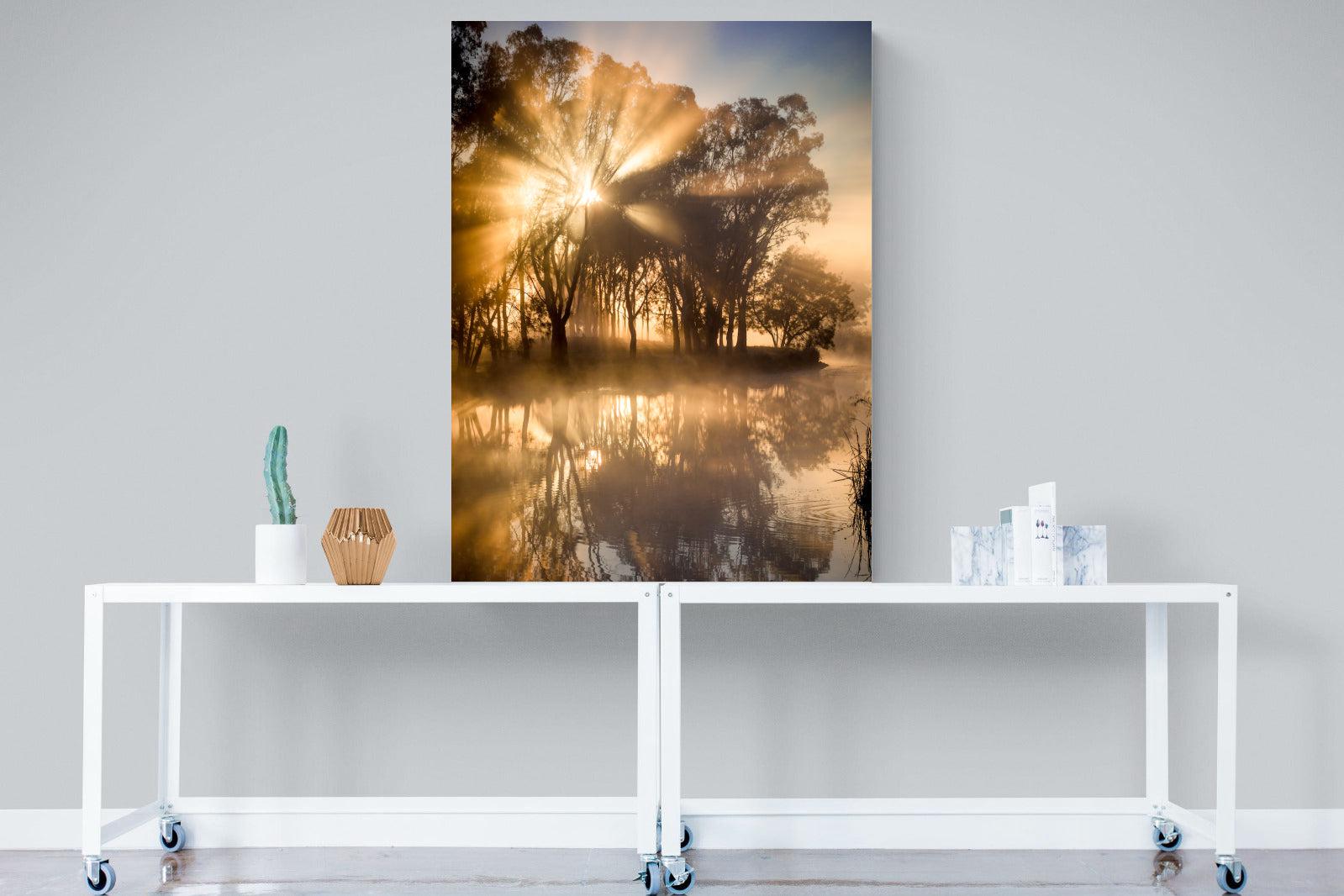 Misty Morning-Wall_Art-90 x 120cm-Mounted Canvas-No Frame-Pixalot