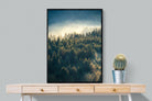 Misty Pine Forest-Wall_Art-75 x 100cm-Mounted Canvas-Black-Pixalot