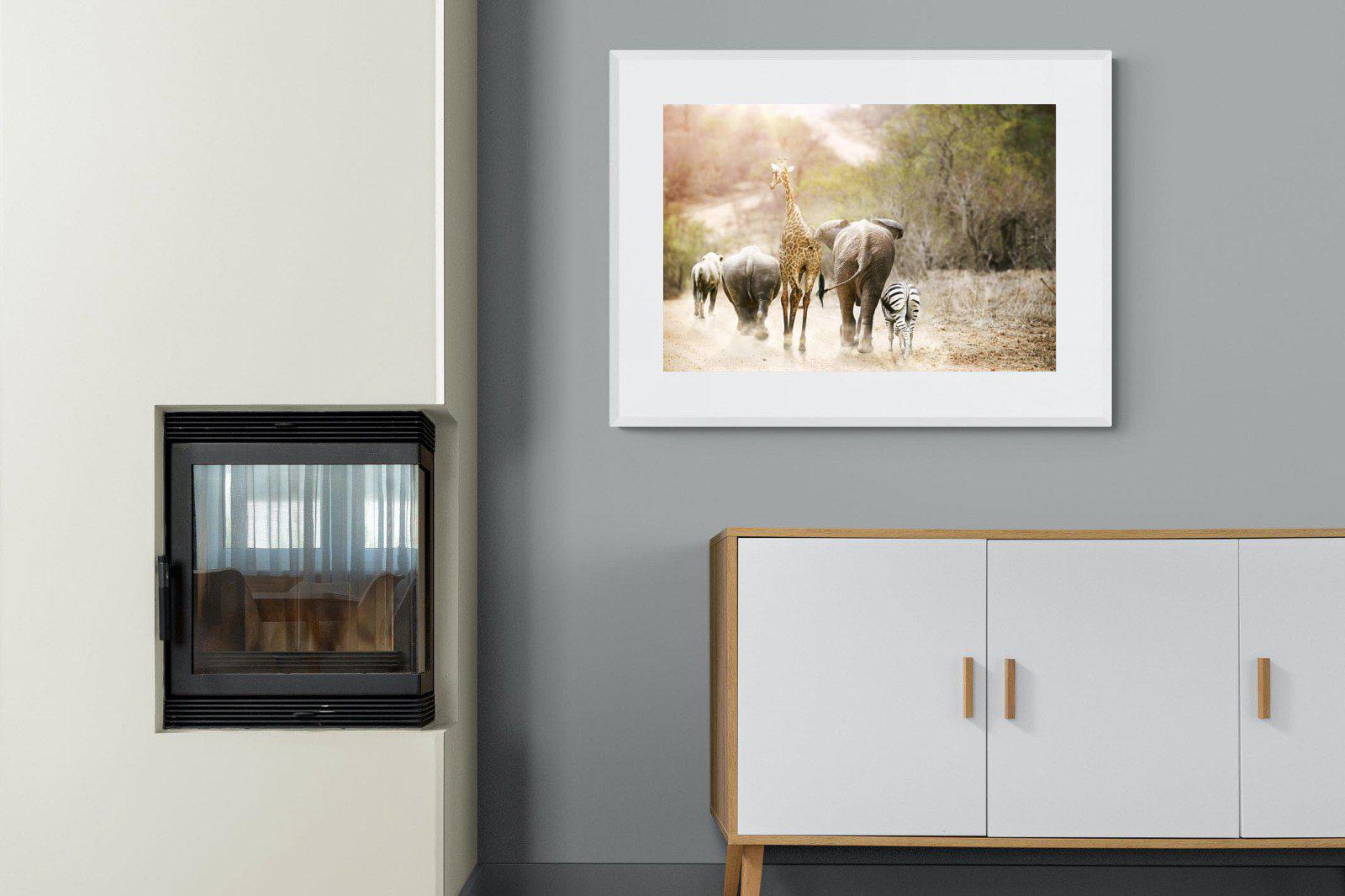 Mixed Family-Wall_Art-100 x 75cm-Framed Print-White-Pixalot