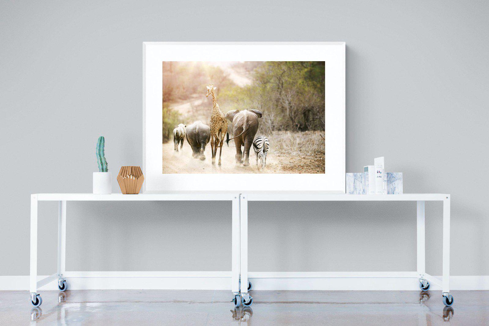 Mixed Family-Wall_Art-120 x 90cm-Framed Print-White-Pixalot
