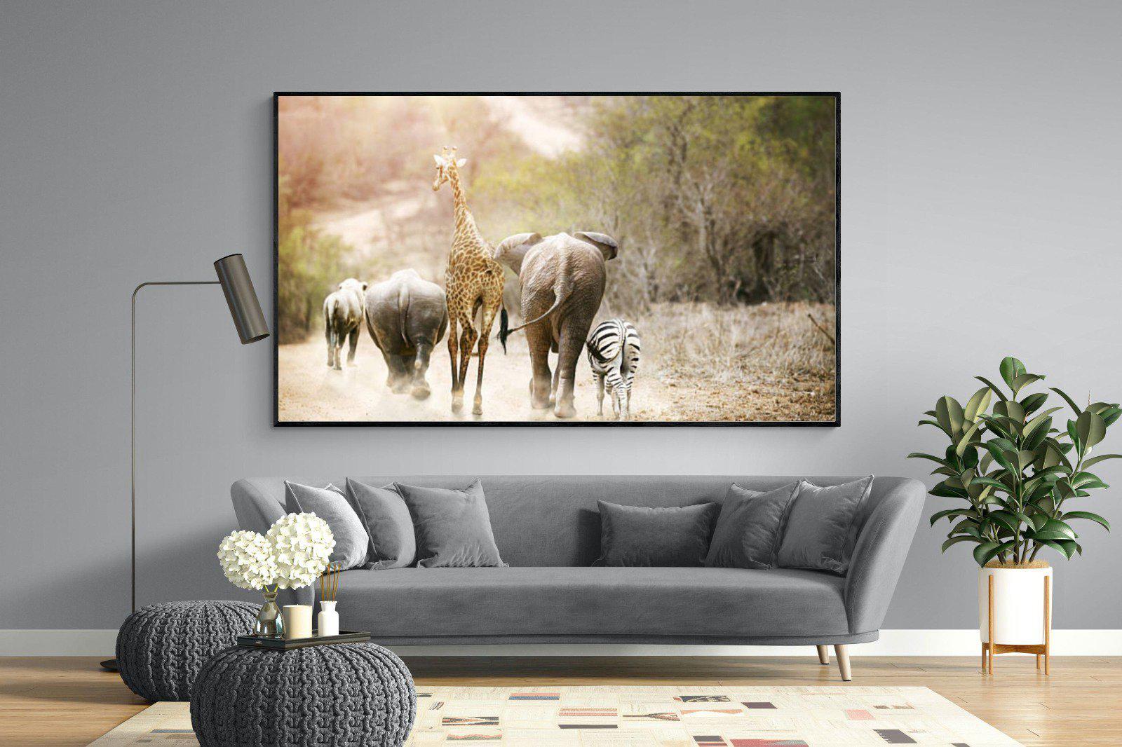 Mixed Family-Wall_Art-220 x 130cm-Mounted Canvas-Black-Pixalot