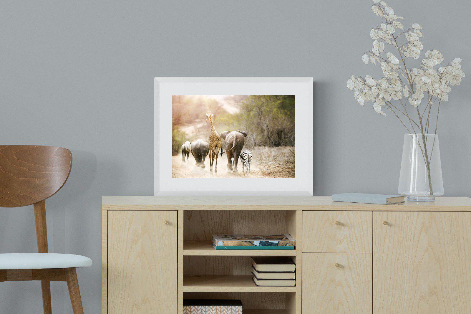 Mixed Family-Wall_Art-60 x 45cm-Framed Print-White-Pixalot