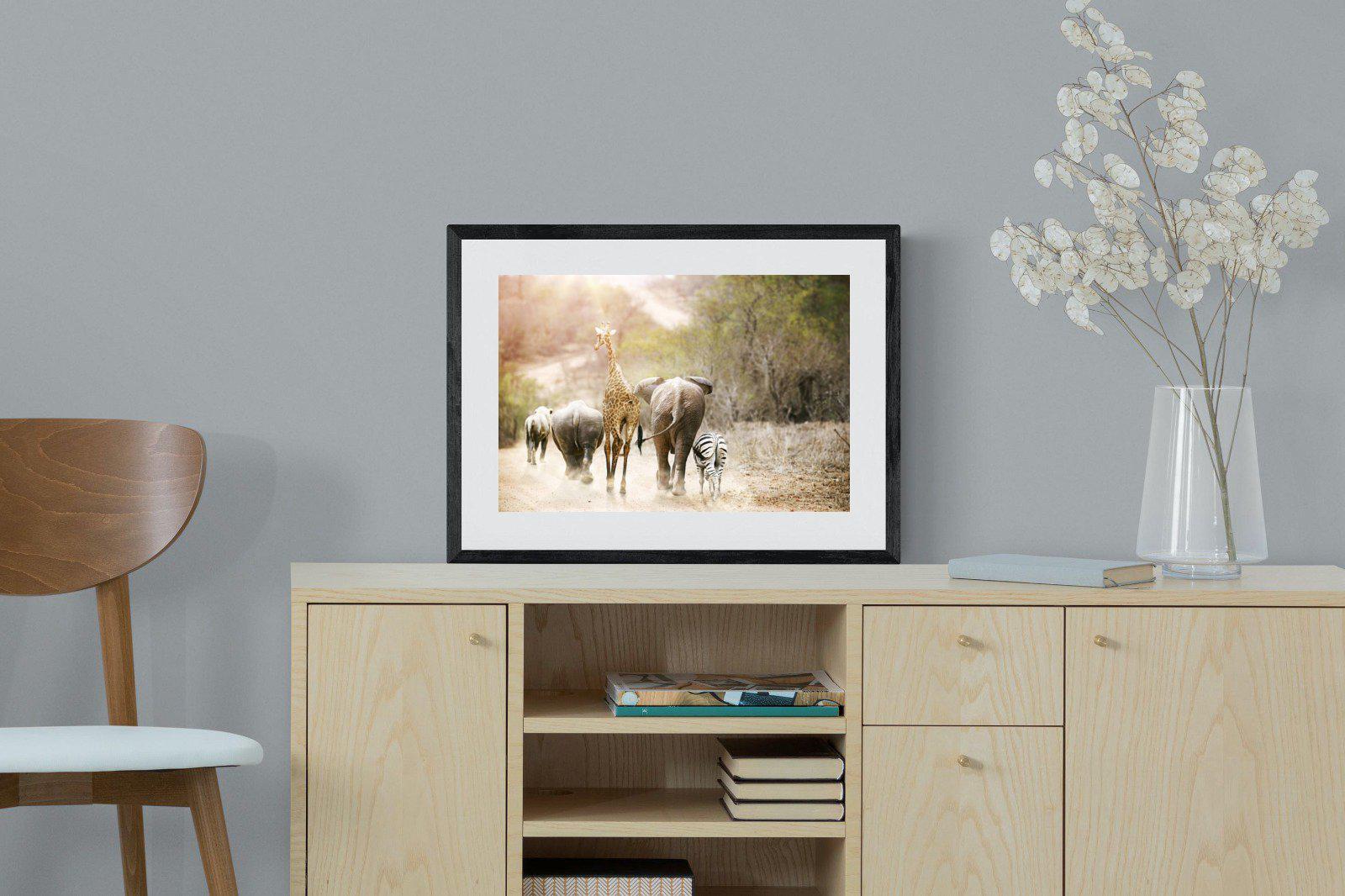Mixed Family-Wall_Art-60 x 45cm-Framed Print-Black-Pixalot
