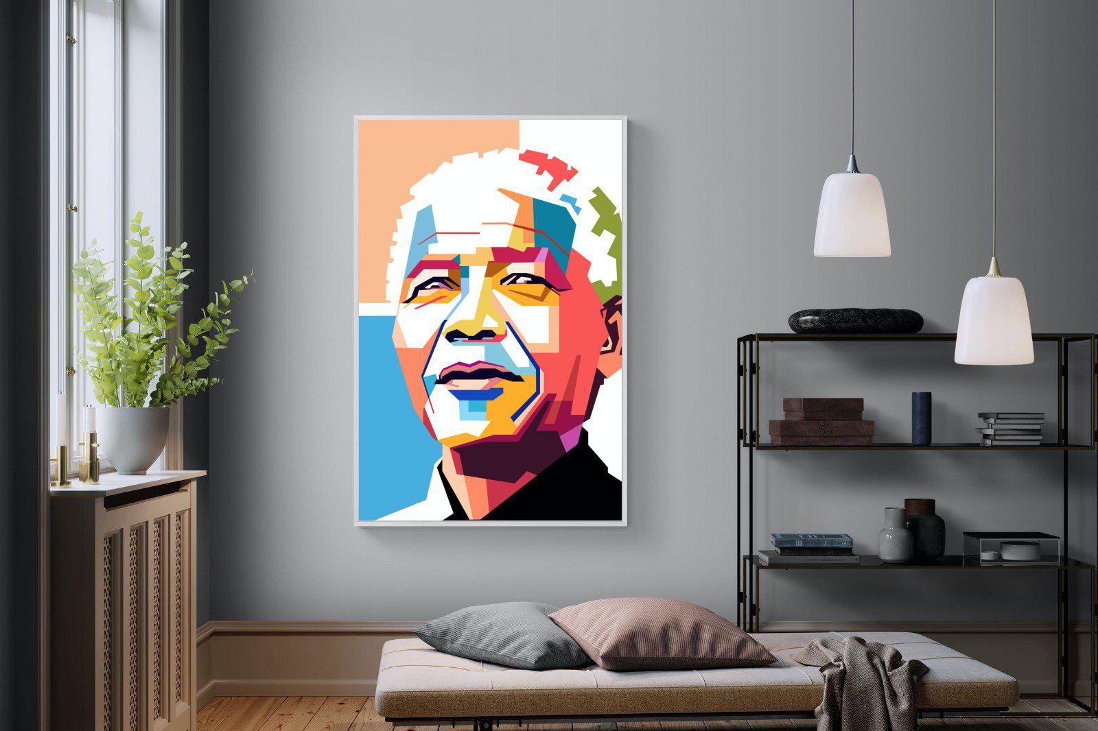 Modern Madiba-Wall_Art-120 x 180cm-Mounted Canvas-White-Pixalot