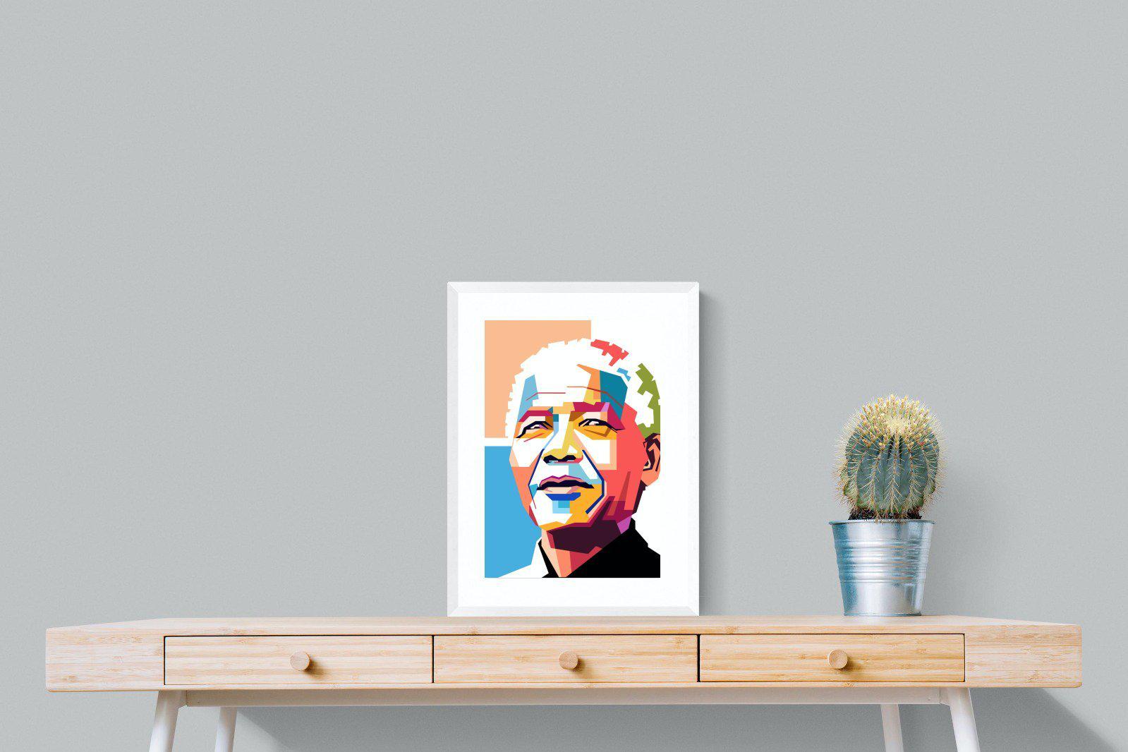 Modern Madiba-Wall_Art-45 x 60cm-Framed Print-White-Pixalot