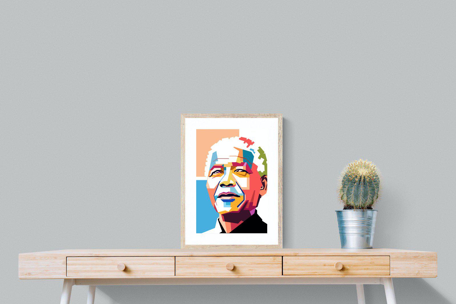 Modern Madiba-Wall_Art-45 x 60cm-Framed Print-Wood-Pixalot