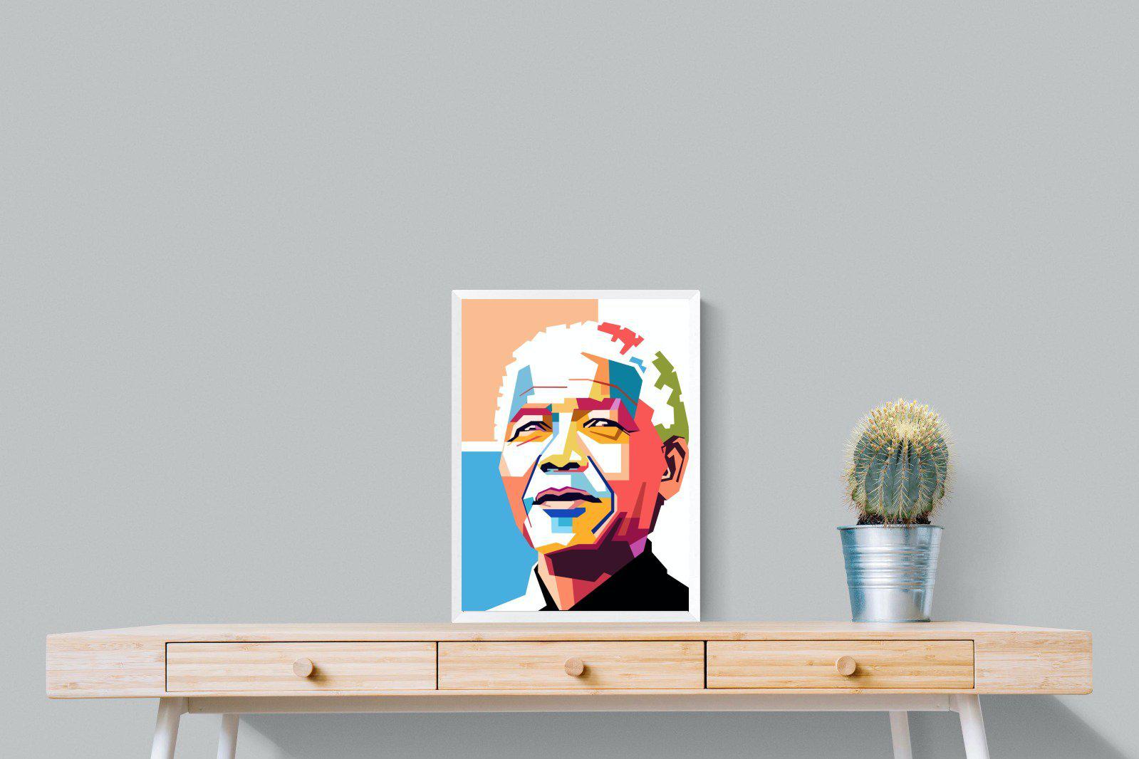 Modern Madiba-Wall_Art-45 x 60cm-Mounted Canvas-White-Pixalot