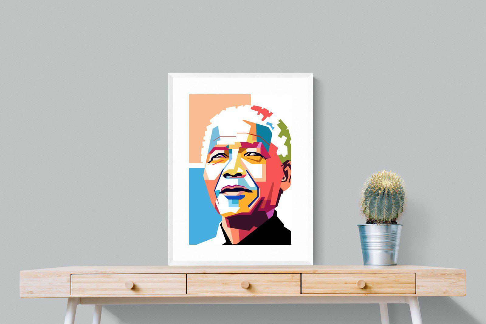 Modern Madiba-Wall_Art-60 x 80cm-Framed Print-White-Pixalot