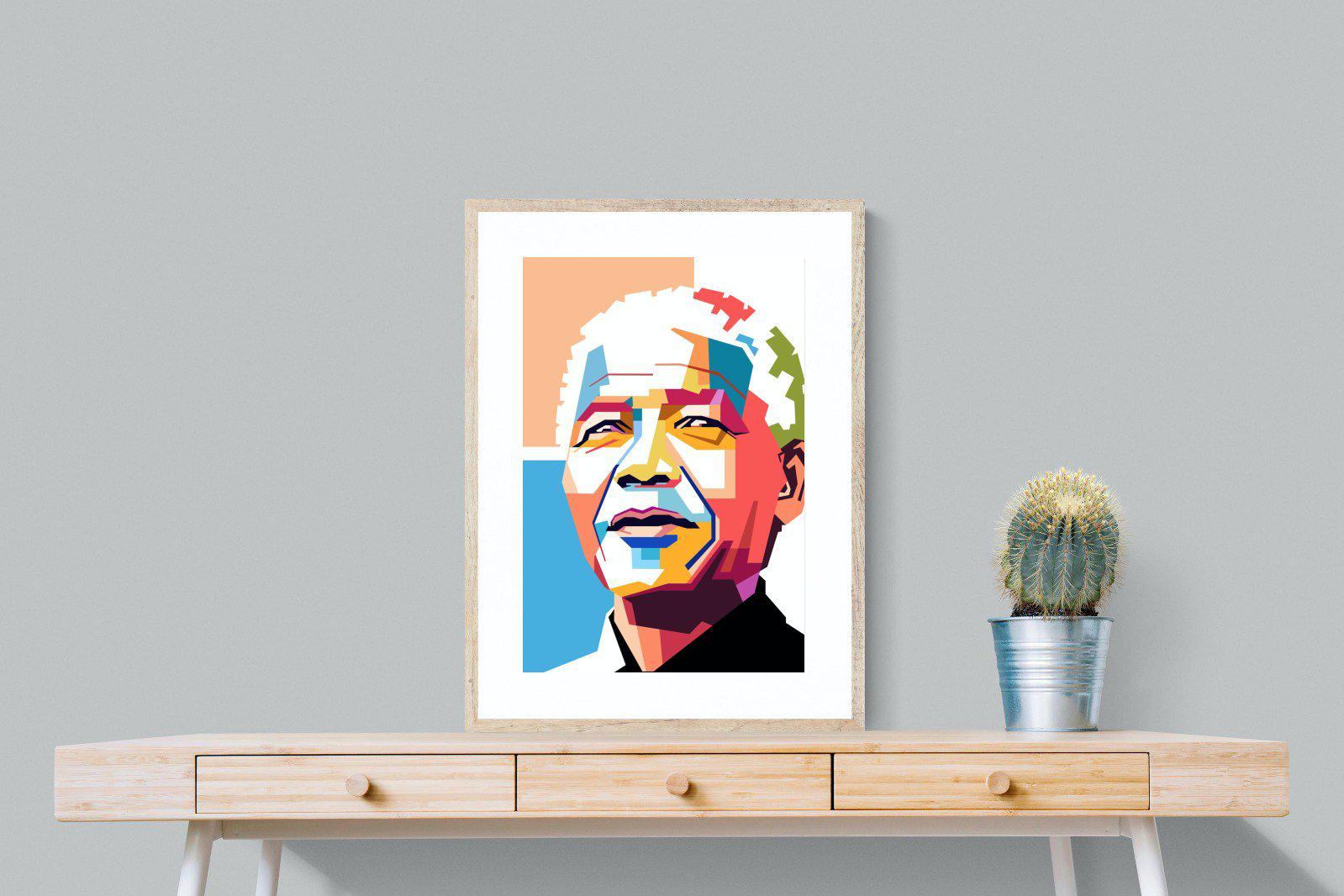 Modern Madiba-Wall_Art-60 x 80cm-Framed Print-Wood-Pixalot