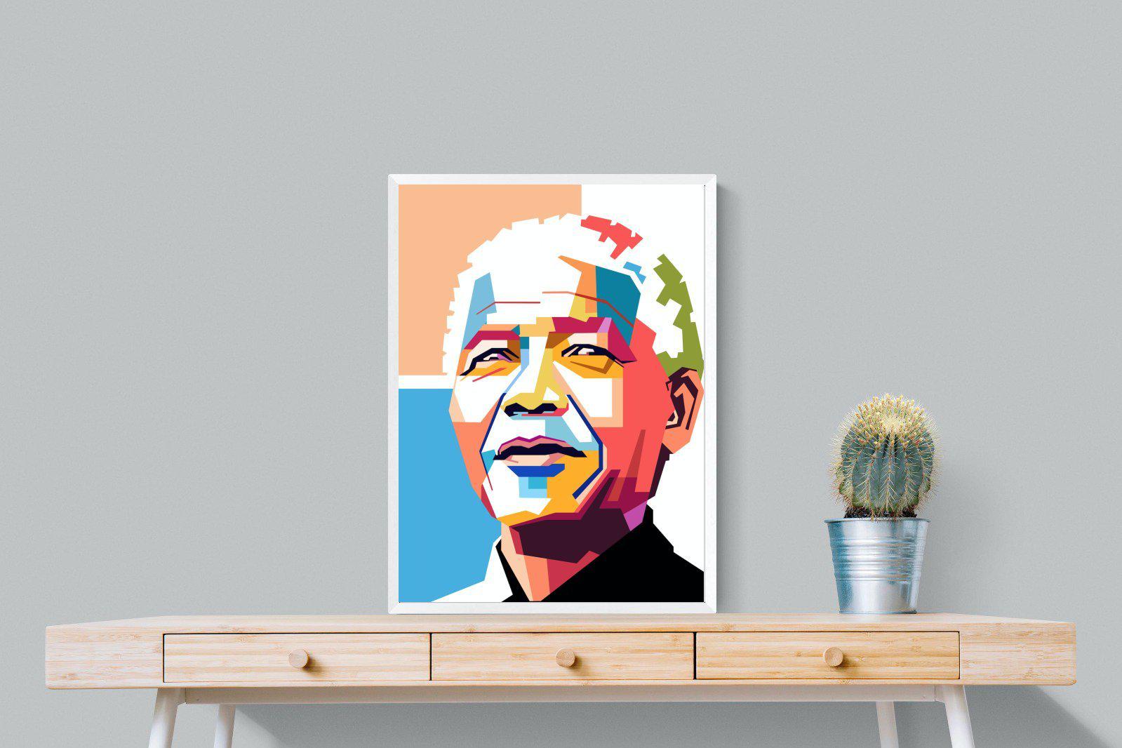 Modern Madiba-Wall_Art-60 x 80cm-Mounted Canvas-White-Pixalot