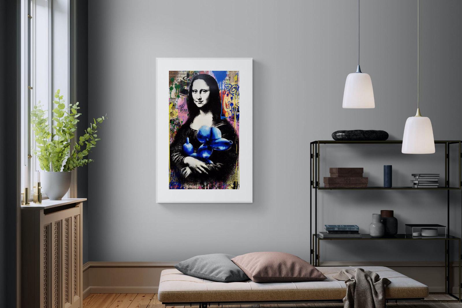 Mona Lisa Pop Art-Wall_Art-100 x 150cm-Framed Print-White-Pixalot