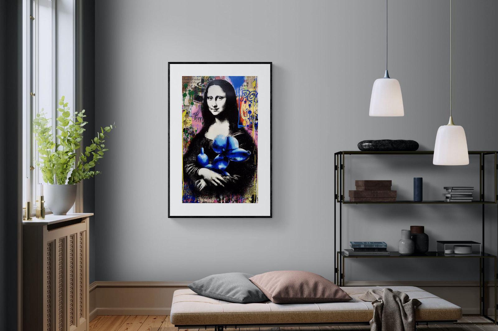 Mona Lisa Pop Art-Wall_Art-100 x 150cm-Framed Print-Black-Pixalot
