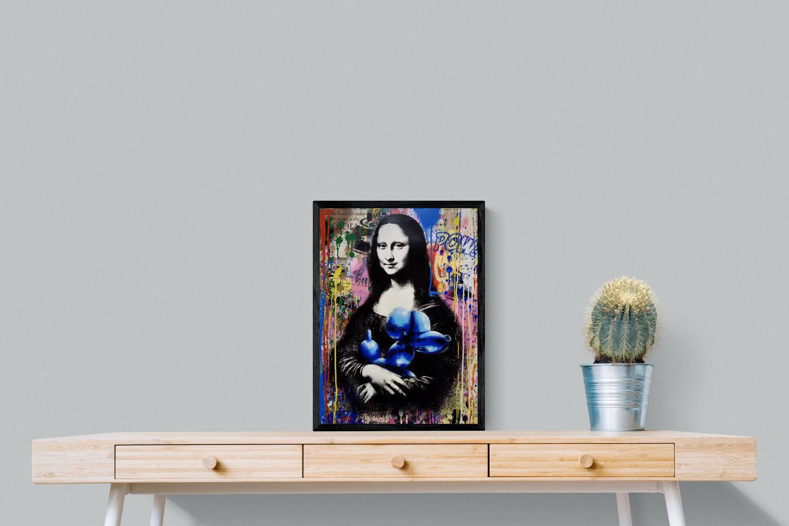 Mona Lisa Pop Art-Wall_Art-45 x 60cm-Mounted Canvas-Black-Pixalot