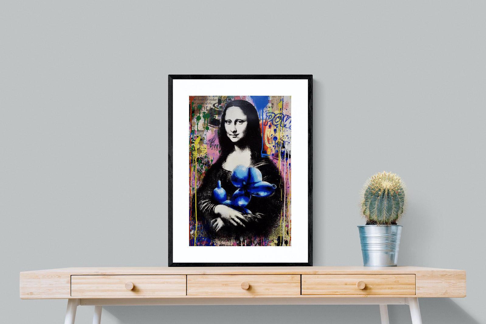 Mona Lisa Pop Art-Wall_Art-60 x 80cm-Framed Print-Black-Pixalot