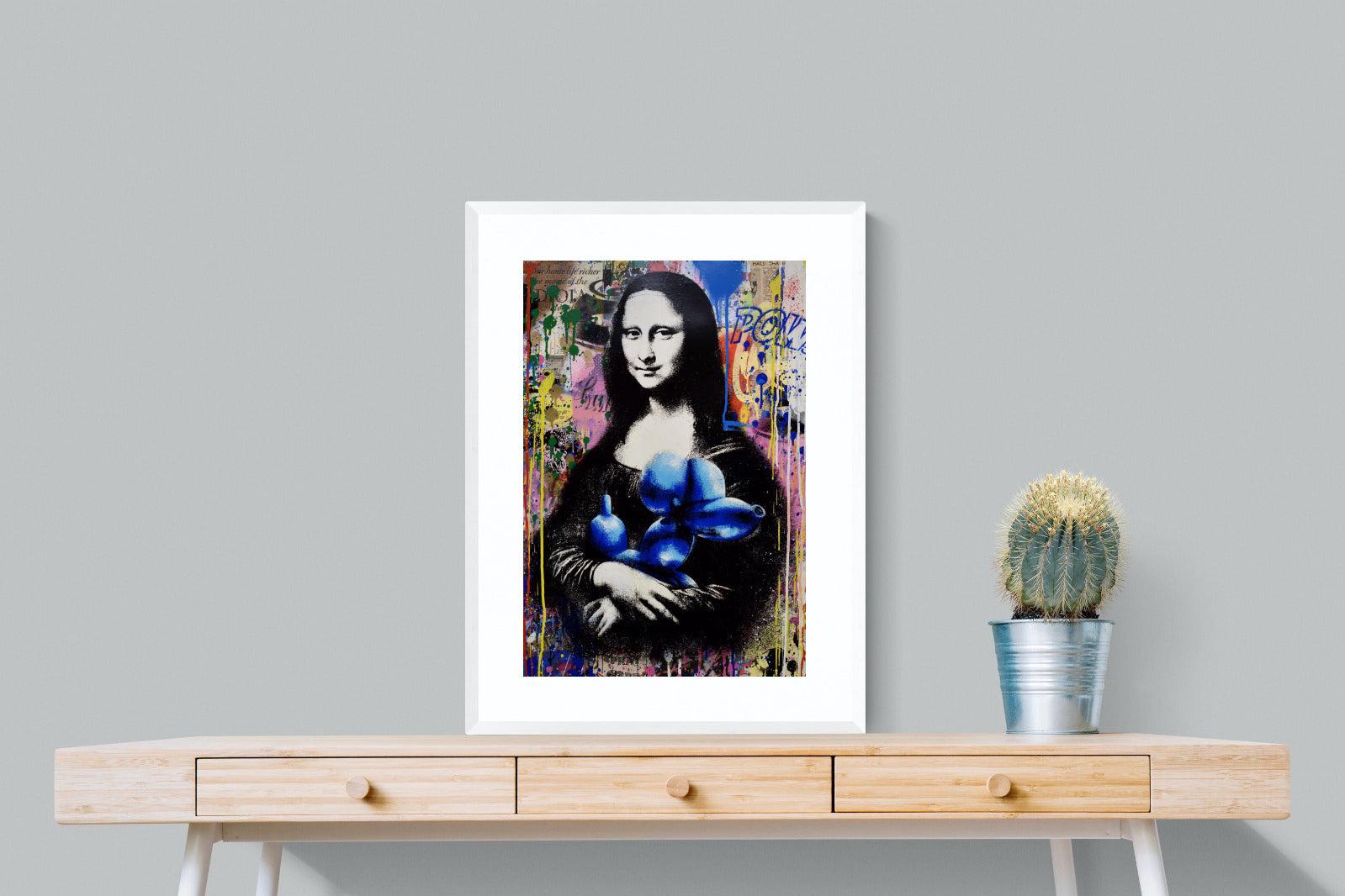 Mona Lisa Pop Art-Wall_Art-60 x 80cm-Framed Print-White-Pixalot