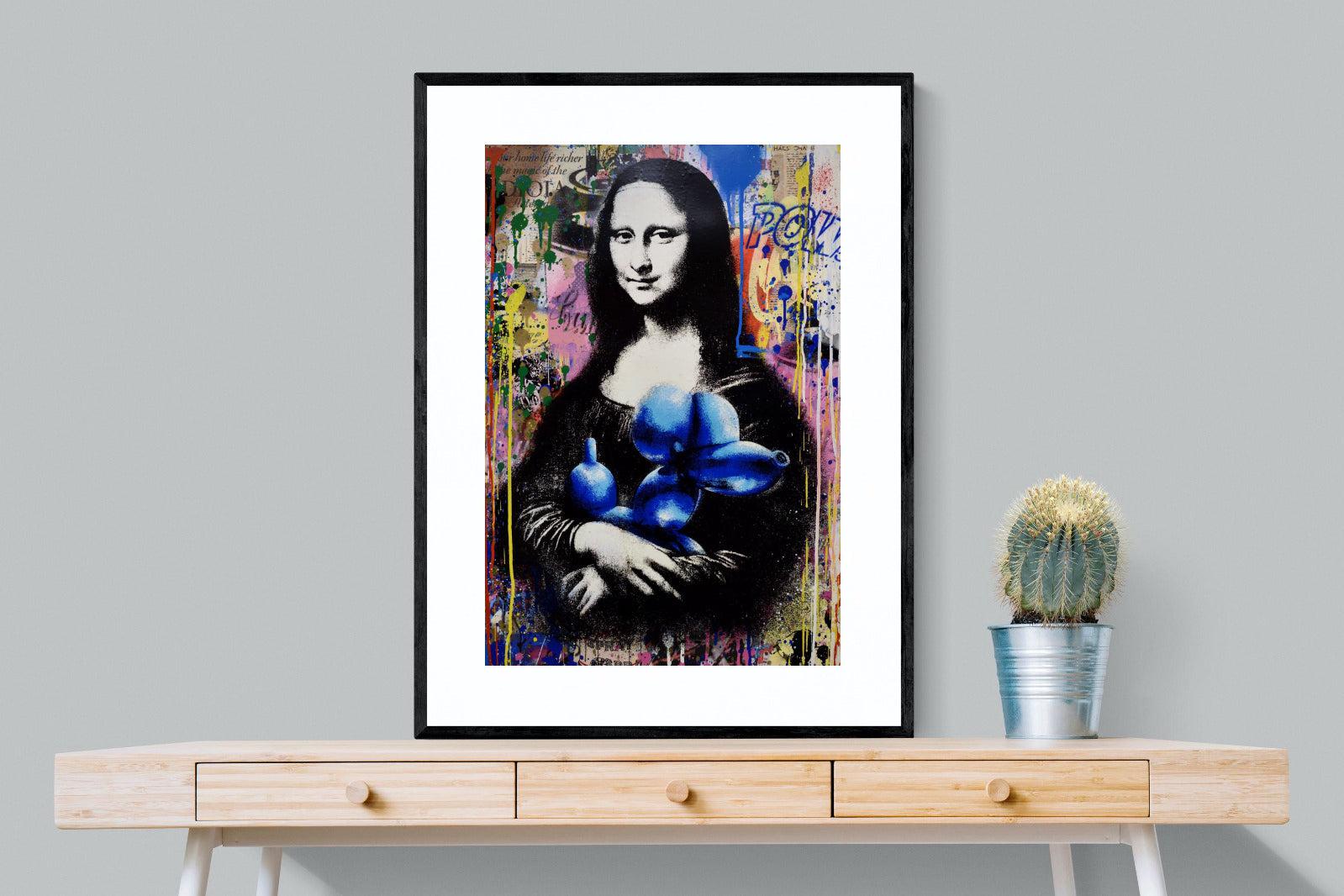 Mona Lisa Pop Art-Wall_Art-75 x 100cm-Framed Print-Black-Pixalot