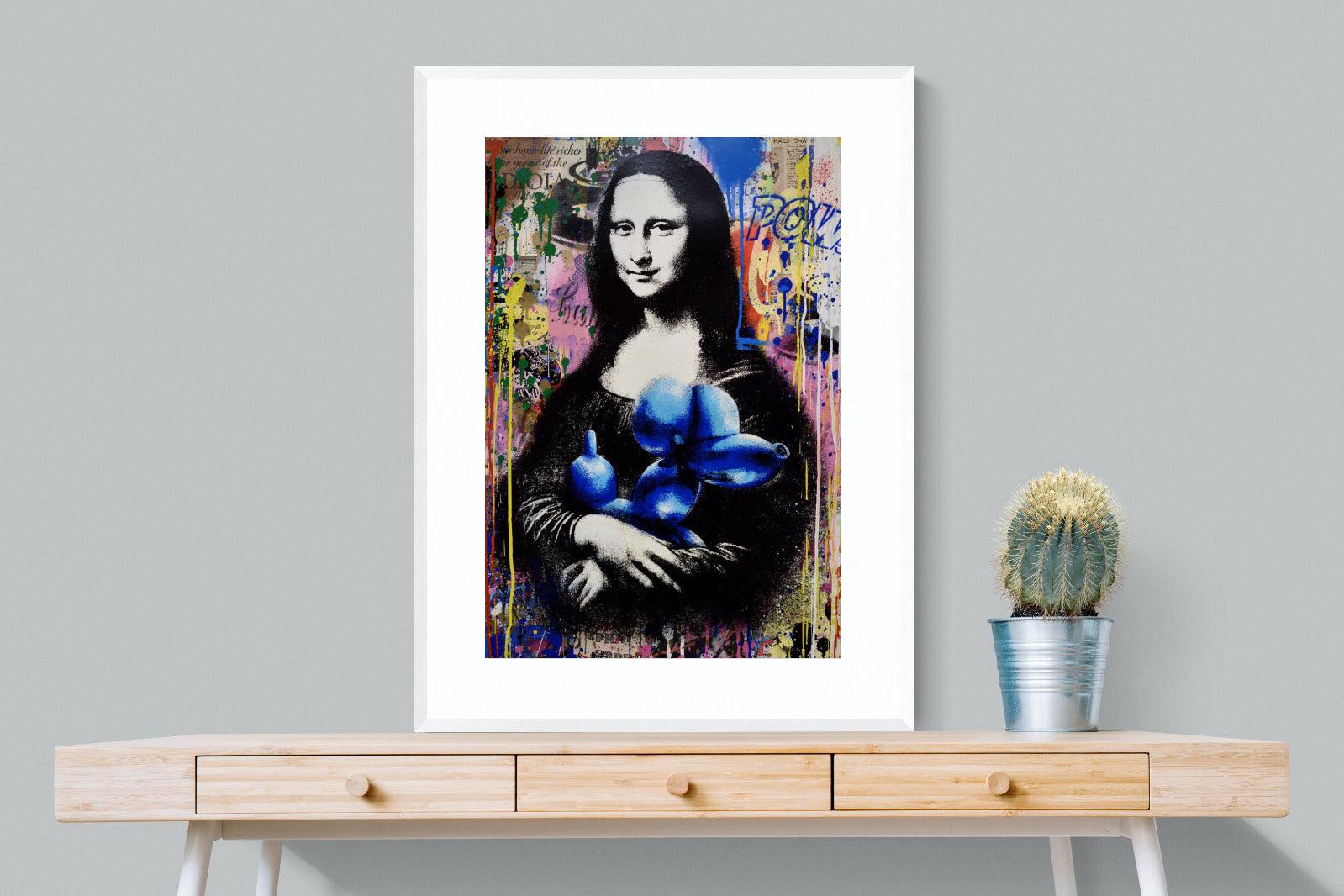 Mona Lisa Pop Art-Wall_Art-75 x 100cm-Framed Print-White-Pixalot