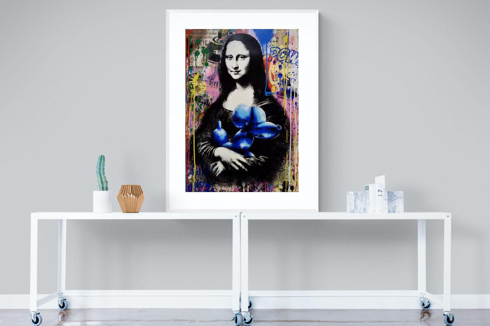 Mona Lisa Pop Art-Wall_Art-90 x 120cm-Framed Print-White-Pixalot