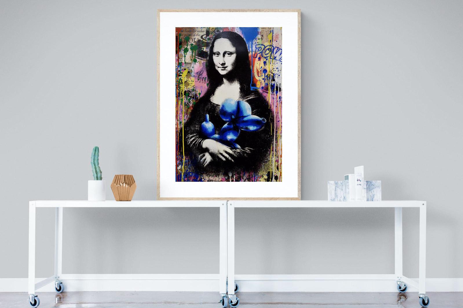 Mona Lisa Pop Art-Wall_Art-90 x 120cm-Framed Print-Wood-Pixalot