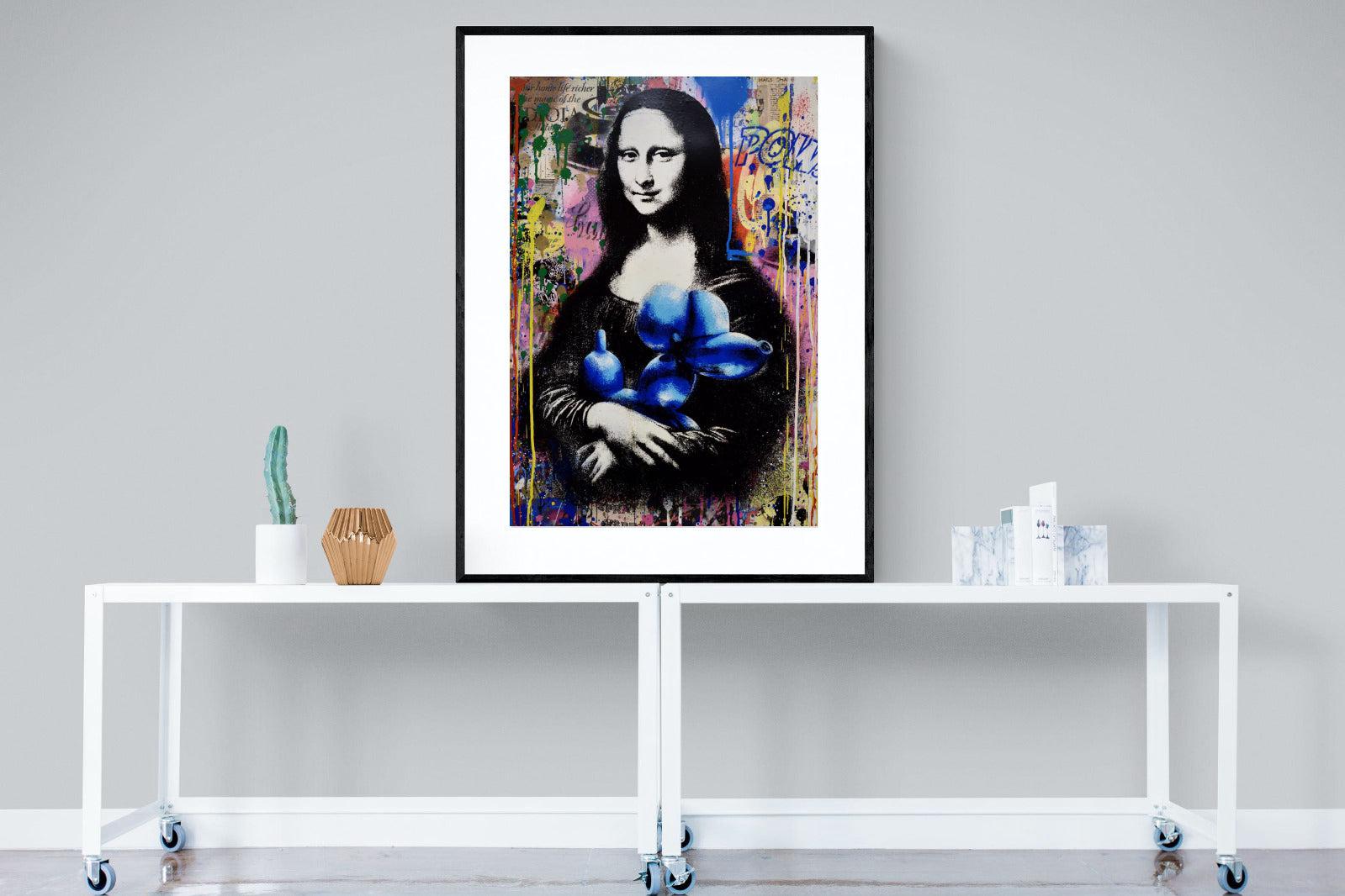 Mona Lisa Pop Art-Wall_Art-90 x 120cm-Framed Print-Black-Pixalot