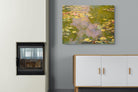 Monet Water Lilies-Wall_Art-100 x 75cm-Mounted Canvas-No Frame-Pixalot