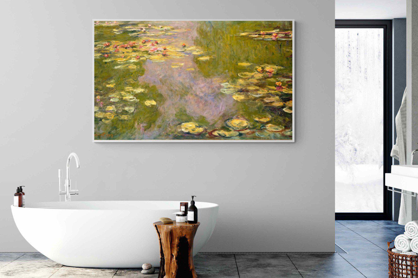 Monet Water Lilies-Wall_Art-180 x 110cm-Mounted Canvas-White-Pixalot
