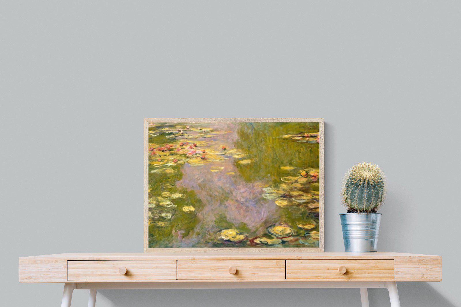 Monet Water Lilies-Wall_Art-80 x 60cm-Mounted Canvas-Wood-Pixalot