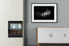 Monochromatic Jellyfish-Wall_Art-100 x 75cm-Framed Print-Black-Pixalot