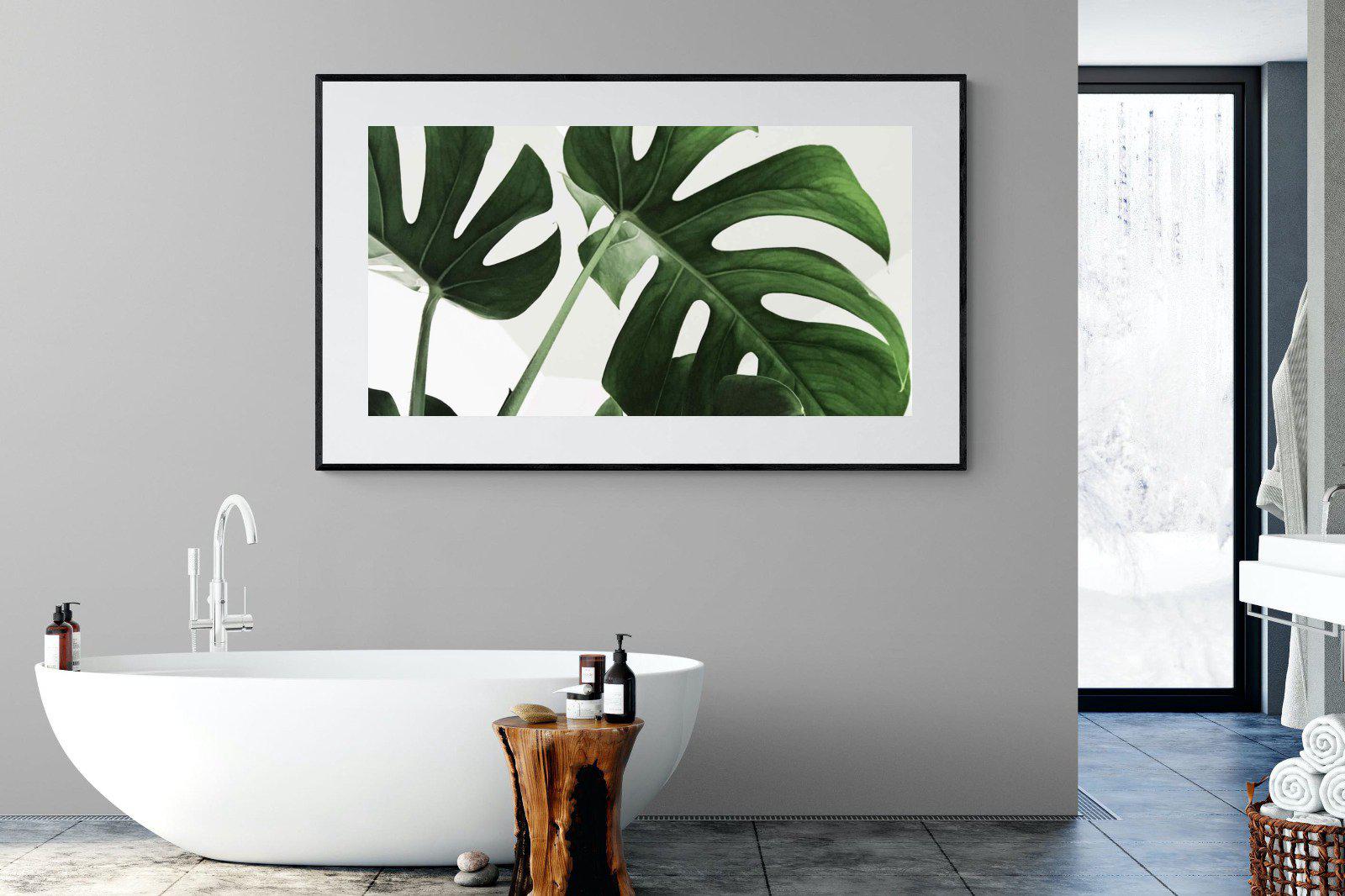 Monstera-Wall_Art-180 x 110cm-Framed Print-Black-Pixalot