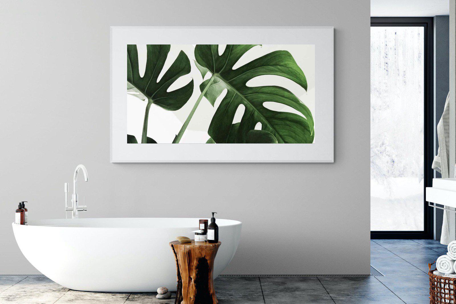 Monstera-Wall_Art-180 x 110cm-Framed Print-White-Pixalot