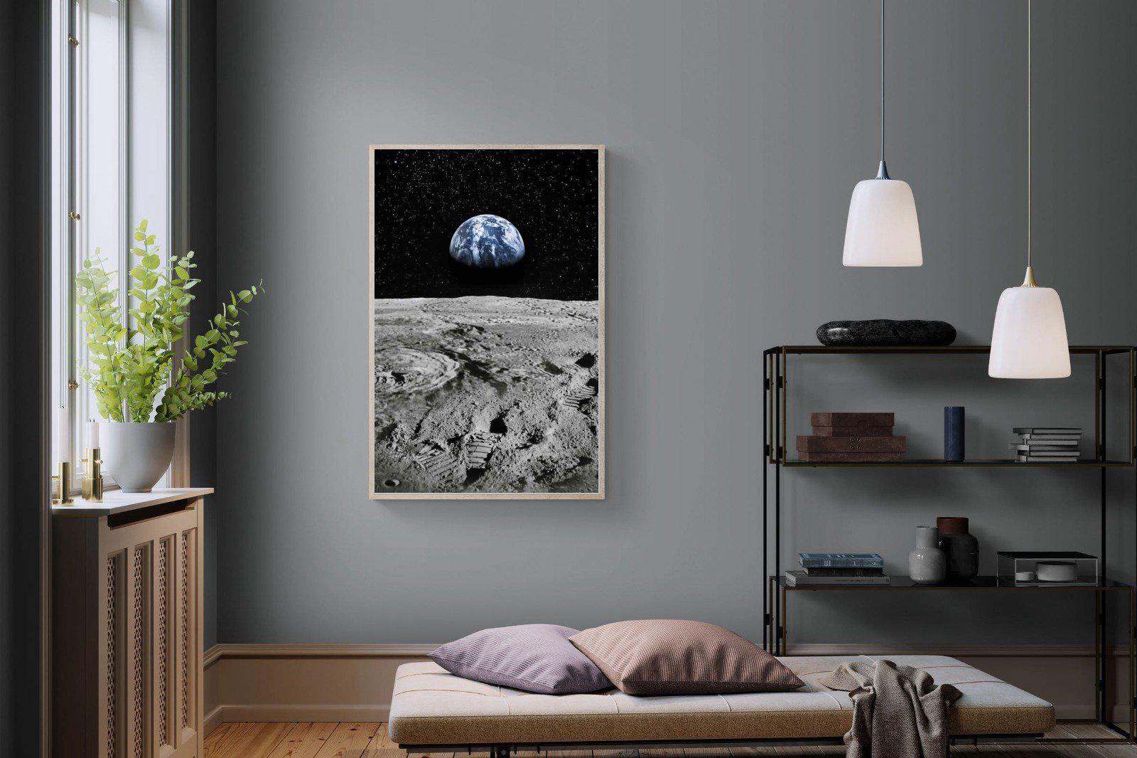 Moon Landing-Wall_Art-100 x 150cm-Mounted Canvas-Wood-Pixalot