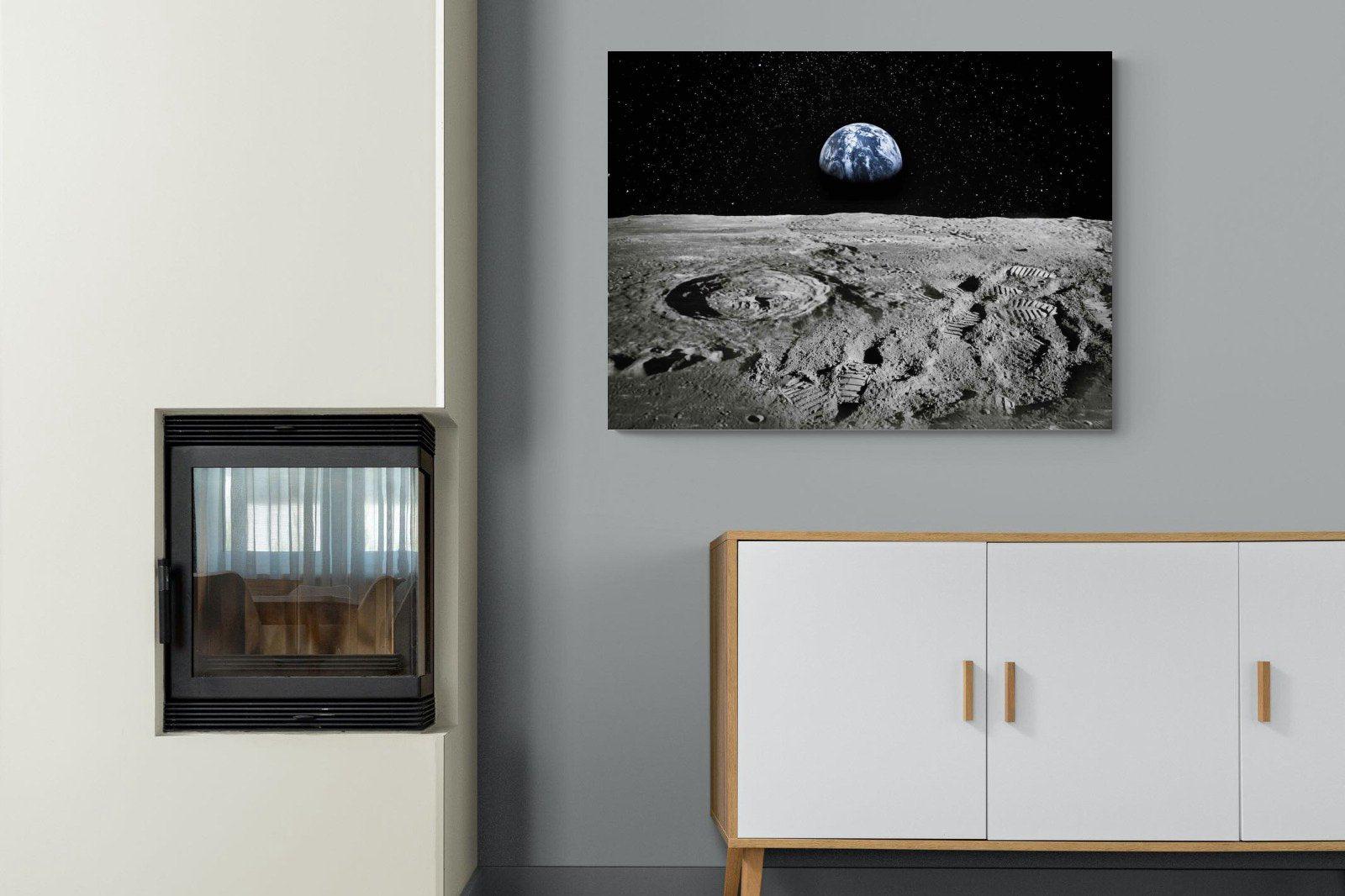 Moon Landing-Wall_Art-100 x 75cm-Mounted Canvas-No Frame-Pixalot