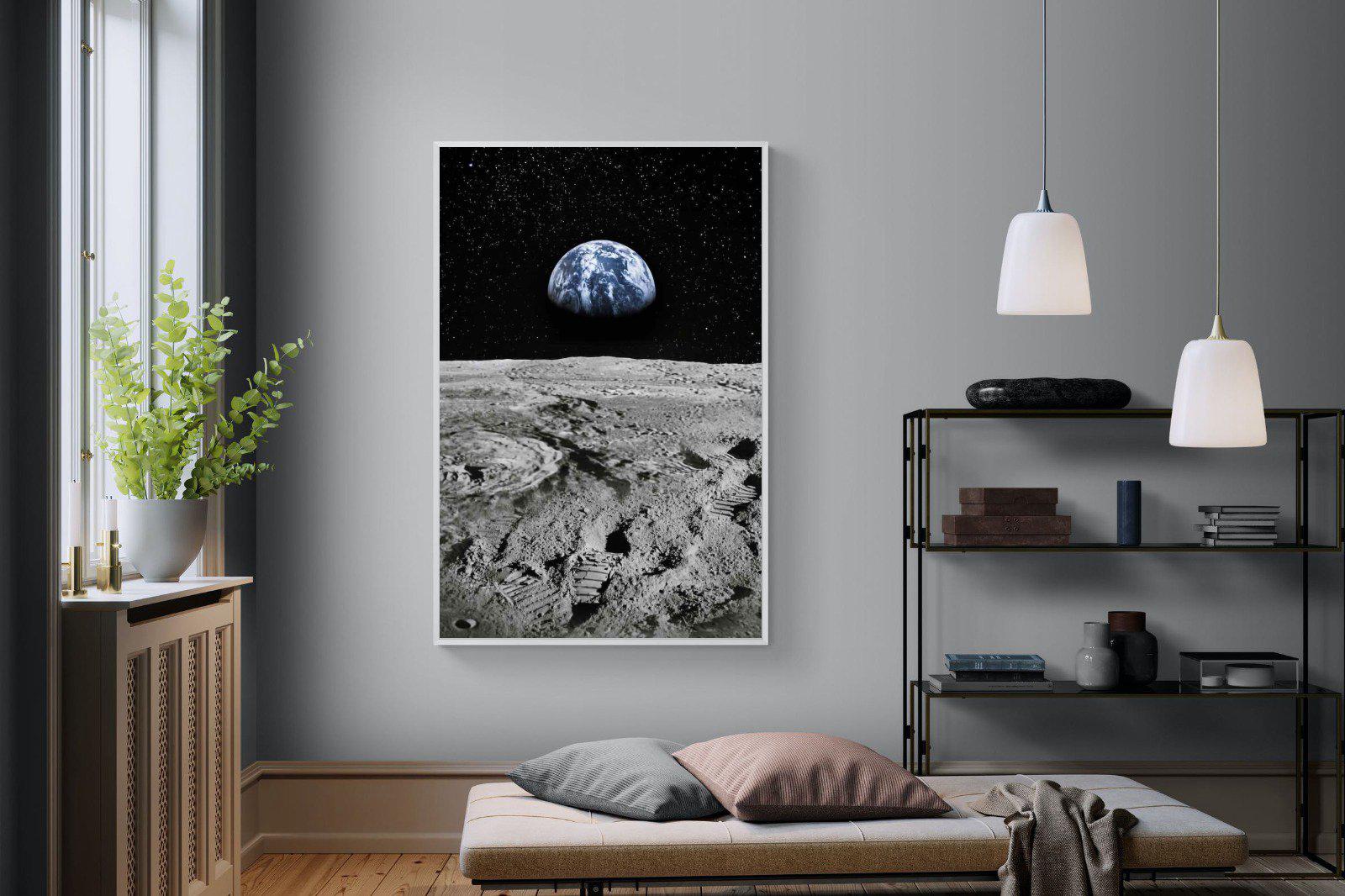 Moon Landing-Wall_Art-120 x 180cm-Mounted Canvas-White-Pixalot
