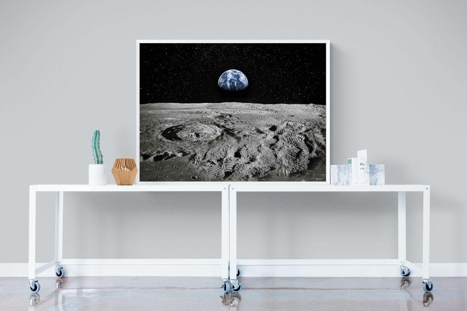 Moon Landing-Wall_Art-120 x 90cm-Mounted Canvas-White-Pixalot